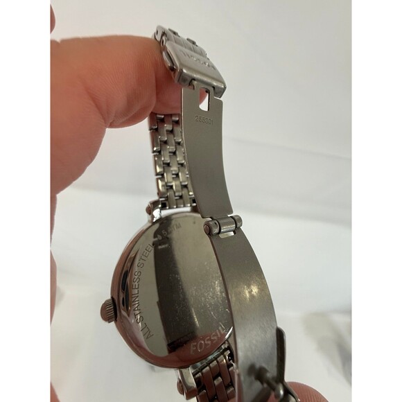 Fossil Heather ladies\' watch featuring stainless steel case & bracelet NEEDS BAT main image 4